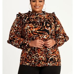 Ashley Stewart Animal Print Top